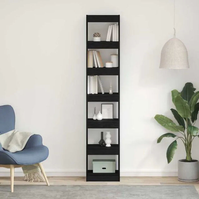 vidaXL Bücherregal Schwarze Eiche, H x B x T: 198 x 40 x 30 cm - Bild 1