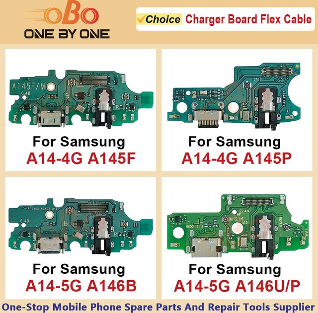 Samsung USB-Ladeanschluss-Flexkabel für A14 4G 5G Modelle A145F A145P A146B A146P A146U in Grün - Bild 1