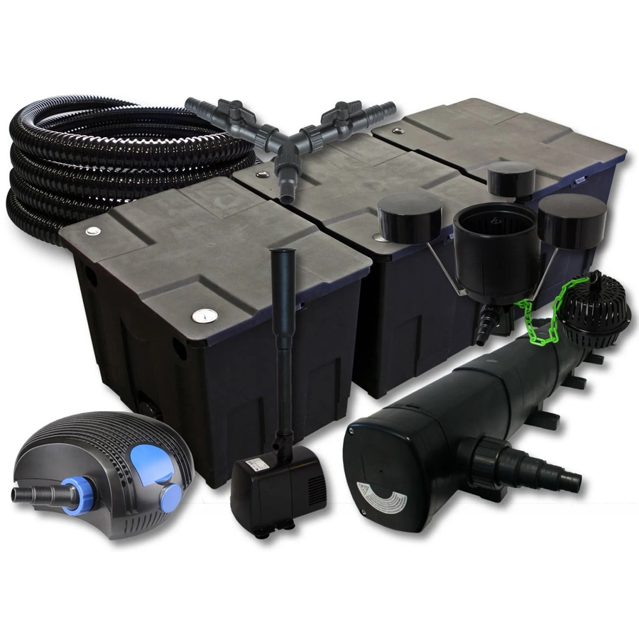 Sunsun Teichfilter Set mit 100W Pumpe, 72W UVC, Skimmer und Schlauch in Schwarz - Bild 2