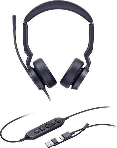 Yealink UH44 Dual UC On-Ear Headset mit USB-C und USB-A in Schwarz - Bild 1