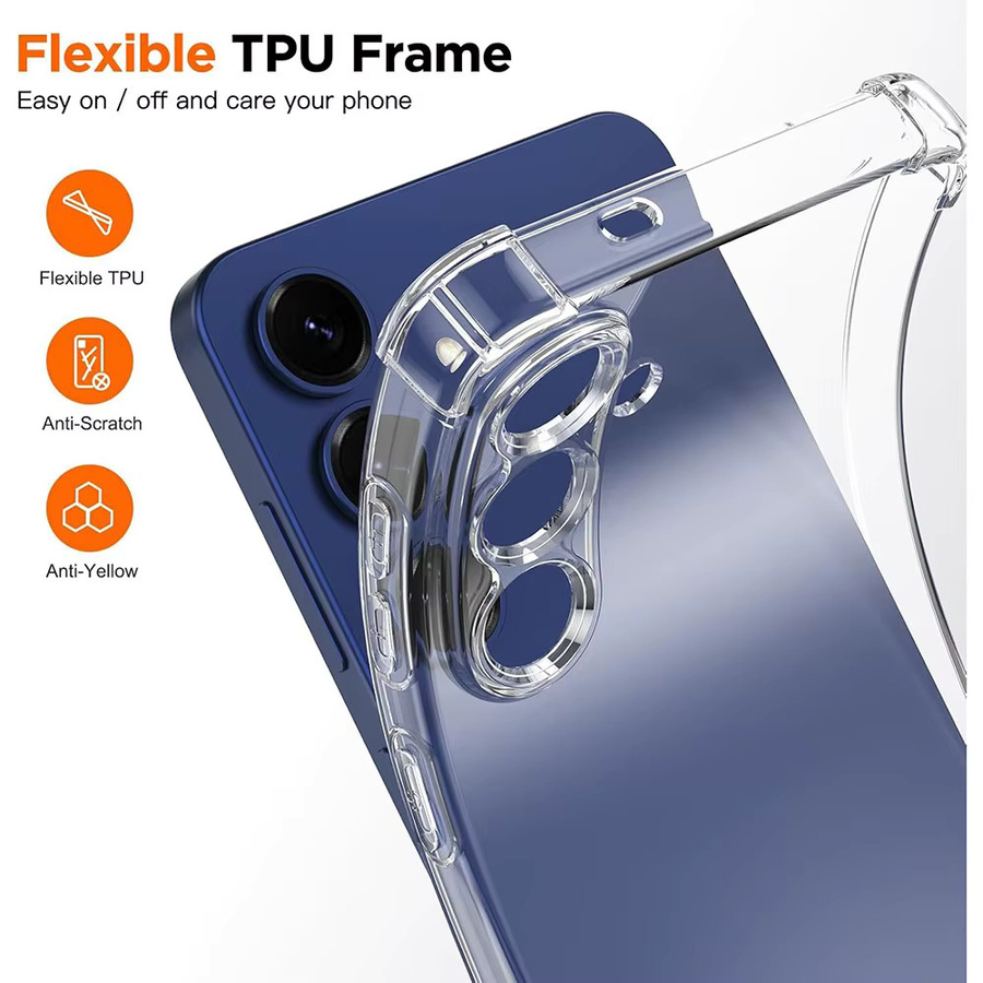 Stoßfeste und transparente Schutzhülle für Samsung Galaxy S26 S25 S24 S23 S22 S21 Ultra Plus 5G FE Clear Soft Cover - Bild 4
