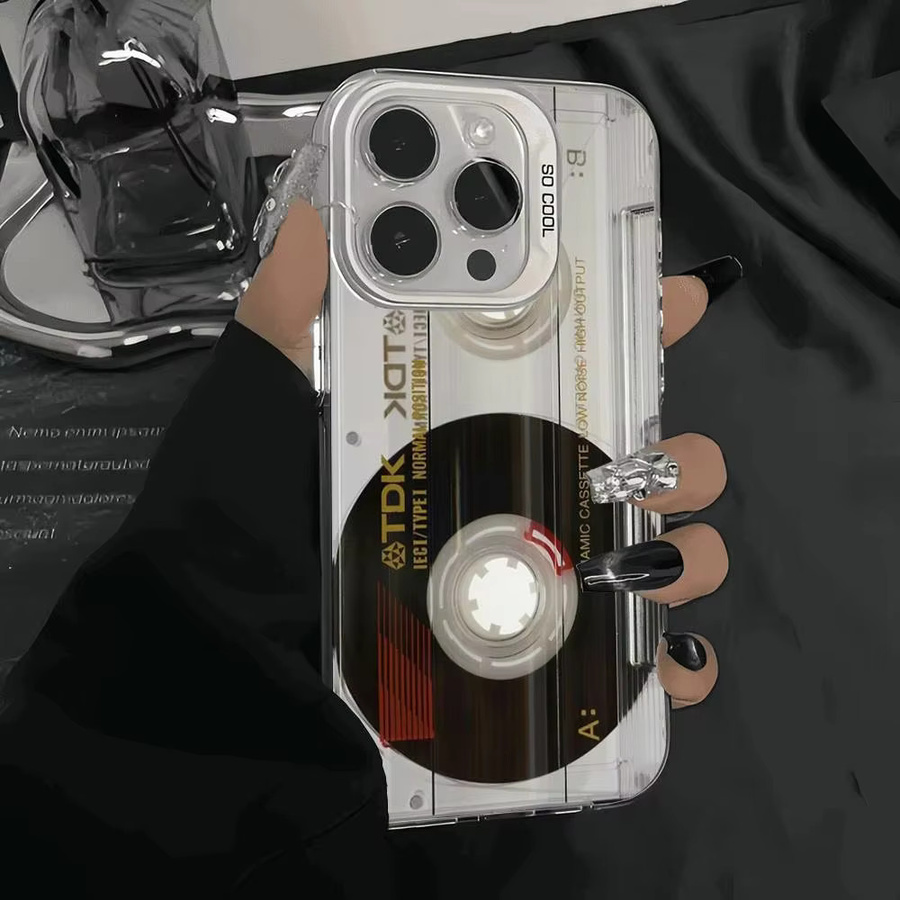 Etmakit Handyhülle im Vintage-Kassettenband-Design für iPhone 17 Air 16 15 14 13 12 11 Pro Max Plus Mini SE Retro-Stil Anti-Fall Schutzhülle - Bild 5