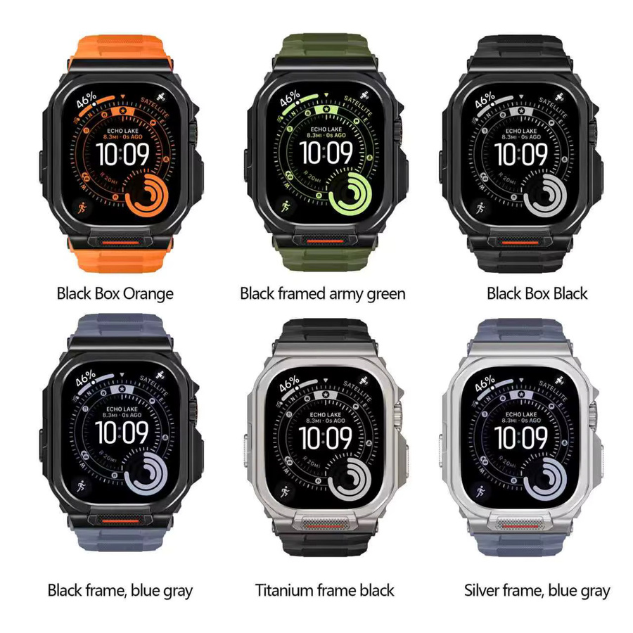 Schutzhülle Silikon, matte Metallpolsterung, für Apple Watch 49 mm, Unisex - Bild 3