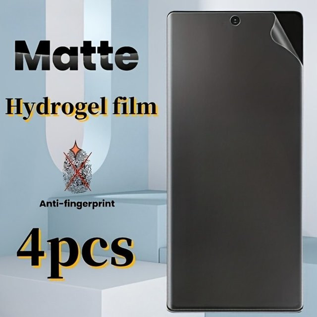 4er-Pack Matte Hydrogel-Displayschutzfolien für Samsung Galaxy S26 S25 S24 S23 S22 S21 Ultra Plus FE, Full Cover Anti-Drop Schutzfolie, Transparent - Bild 1