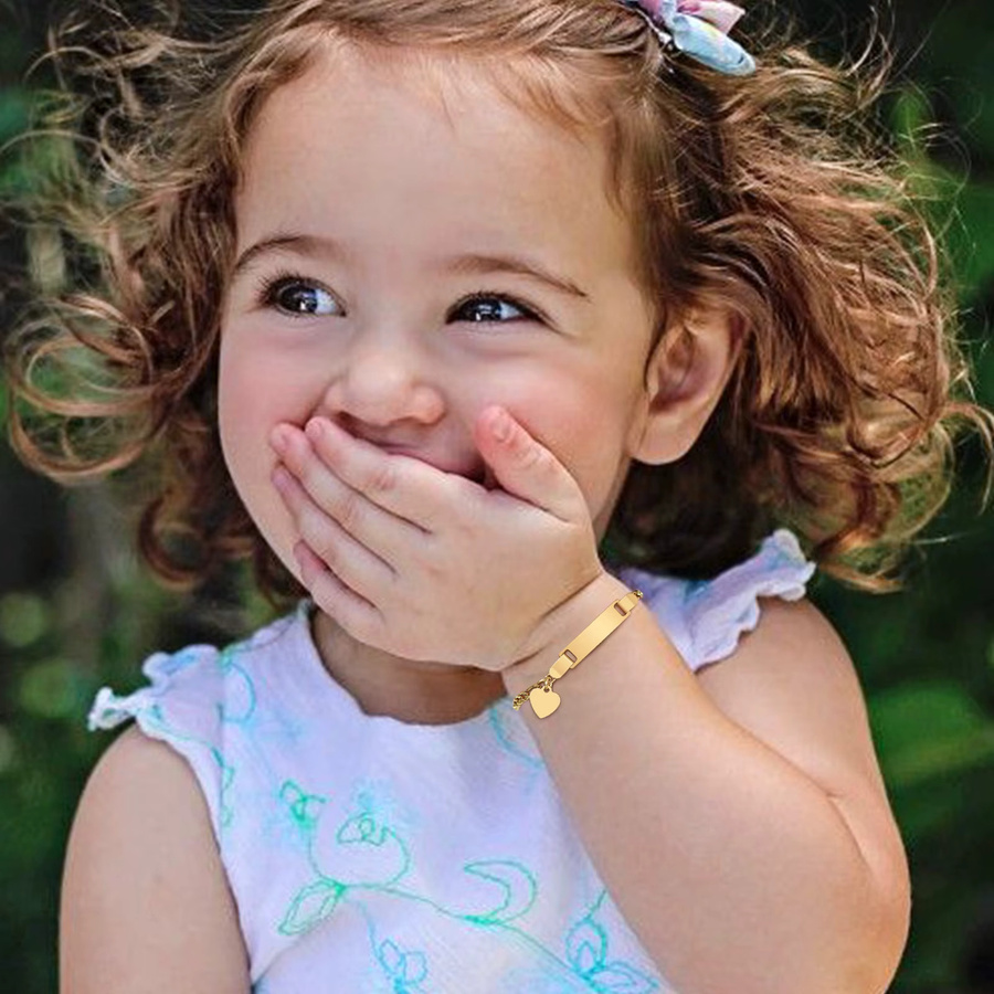 Meaeguet Herz-Armband, Edelstahl, Gold, Kinder - Bild 2