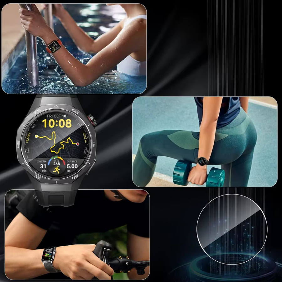 XTargo Displayschutzfolie Glas, Huawei Watch GT5, Schwarz, Unisex - Bild 3