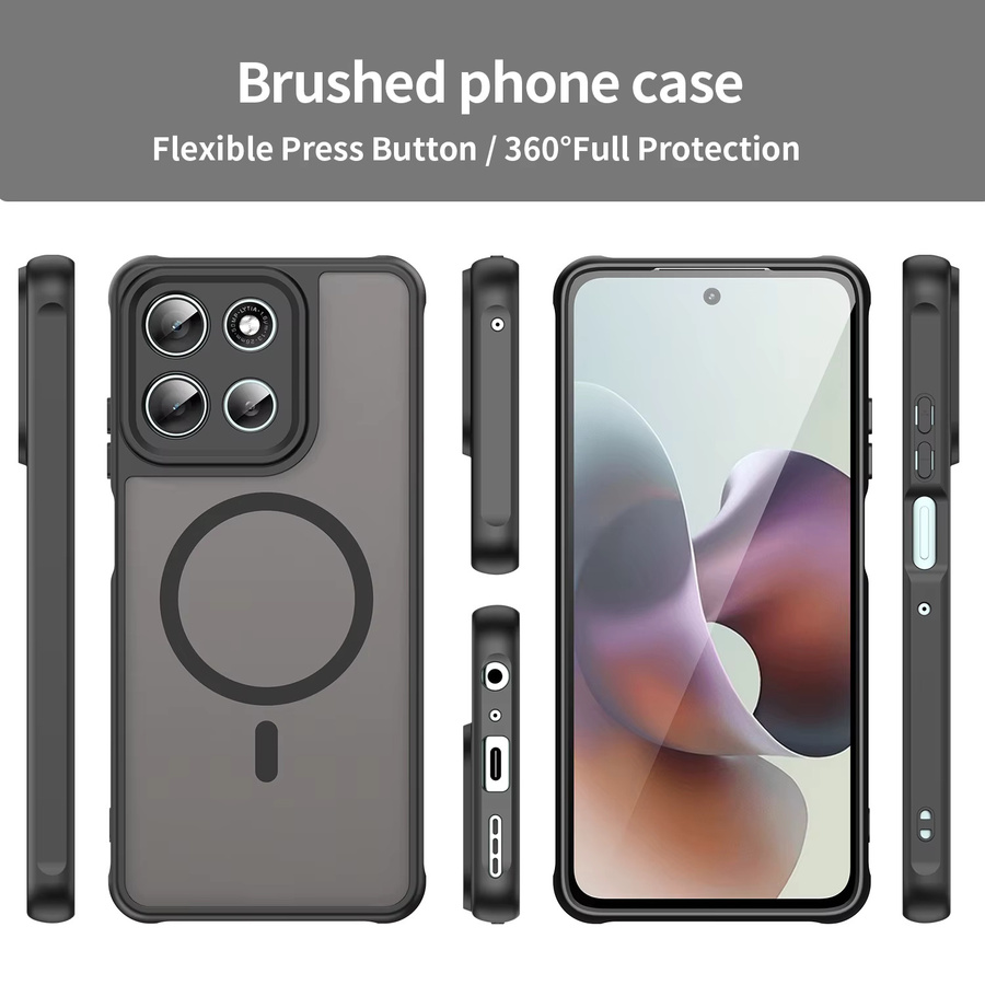 Stoßfeste Silikon Schutzhülle für Motorola G56, G86, G06 und G06 Power in Lila - Bild 2
