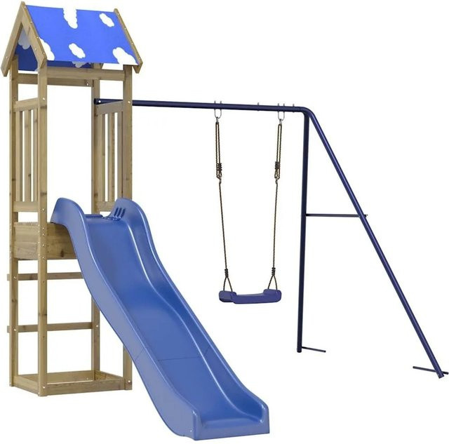 vidaXL Spielturm aus imprägniertem Kiefernholz in Blau und Multicolour - Bild 1