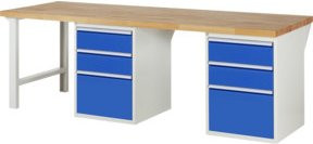 Rau Werkbank 7507A8 mit 6 Schubladen, B/T/H: 250 x 90 x 84 cm - Bild 1