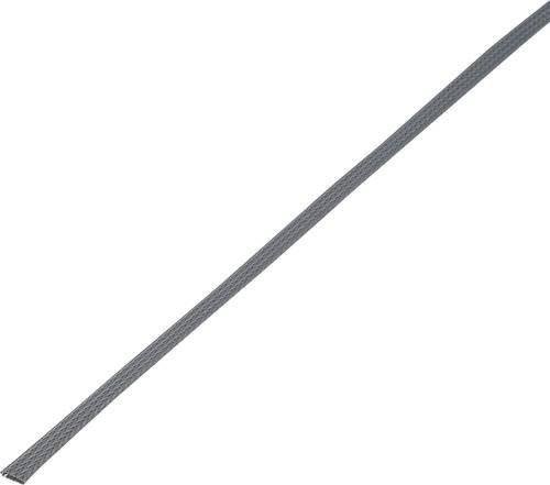 TRU COMPONENTS Geflechtschlauch Grau aus PET, Durchmesser: 5 bis 10 mm, Länge: 10 m - Bild 1