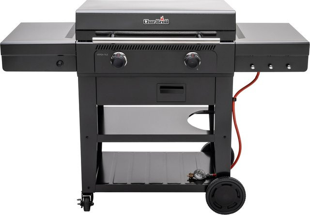 Char-Broil Versa-Tile Gasgrill und Planchagrill in Schwarz zum Braten, Grillen und Pizzabacken - Bild 1