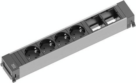 Bachmann POWER FRAME Steckdosenleiste mit GST18i3 Eingang in Grau - Bild 1