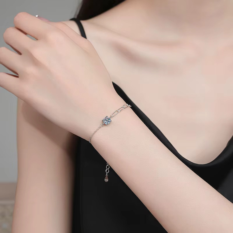 Lnngy Armband, 925 Silber, Moissanit, Damen - Bild 3