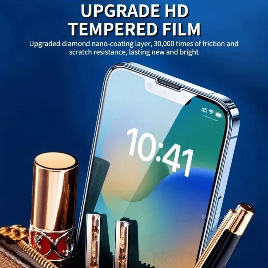 DIXSG 2er Set HD-Klarglasfolie aus gehärtetem Glas als Displayschutz für iPhone 17 16 15 14 13 12 11 Pro Max Plus XR XS in Transparent - Bild 3