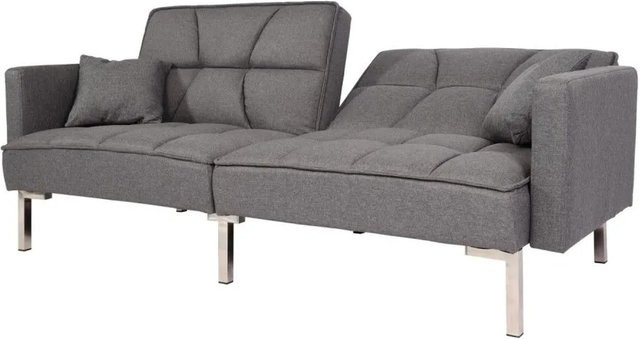 Schlafsofa MCW K65 Click-Clack in Grau mit Stoffbezug, Liegefläche: Breite: 170 cm, Tiefe: 104 cm - Bild 2