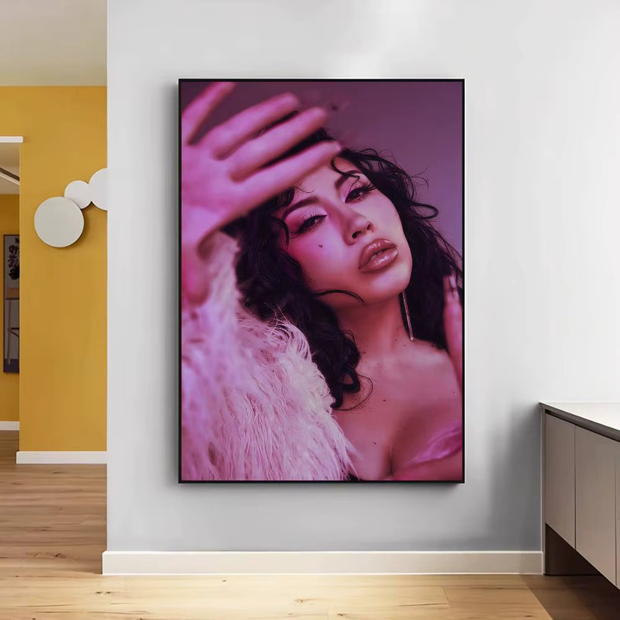 Vintage Kali Uchis DIY Sticky Poster Whitepaper Kunstwerk in Weiß, B/H: 15 x 15 cm - Bild 4