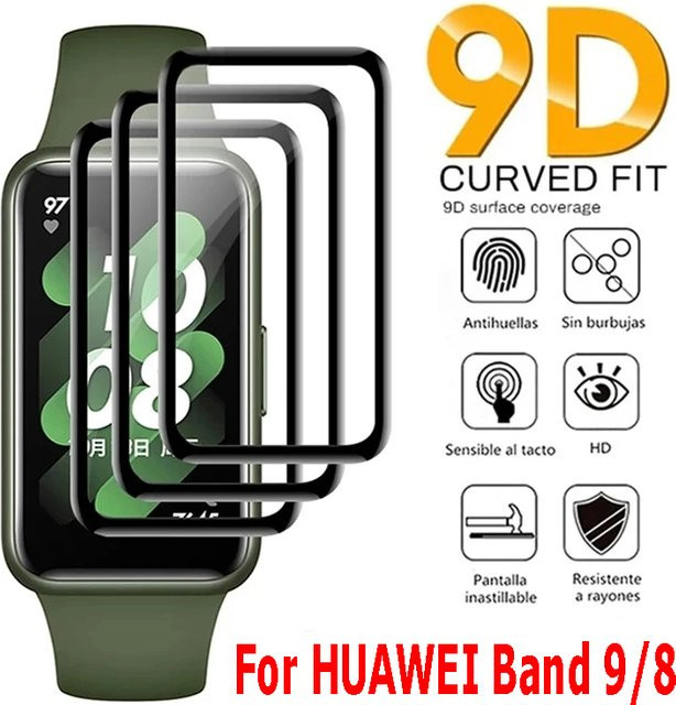 3D gebogene Displayschutzfolie für Huawei Band 9 und Huawei Band 8 Smartwatch, transparent - Bild 1