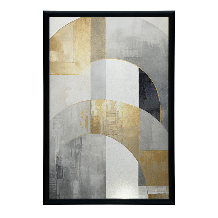 iKable Art Deco Abstraktion Goldene Symmetrie Leinwand auf Keilrahmen, Farbe: Gold und Multicolor, B/H: 40 x 30 cm - Bild 3