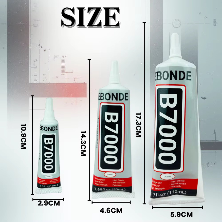 EBONDE B7000 Universalkleber transparent für Handy-Touchscreens, DIY-Reparaturen und Schmuck - Bild 2