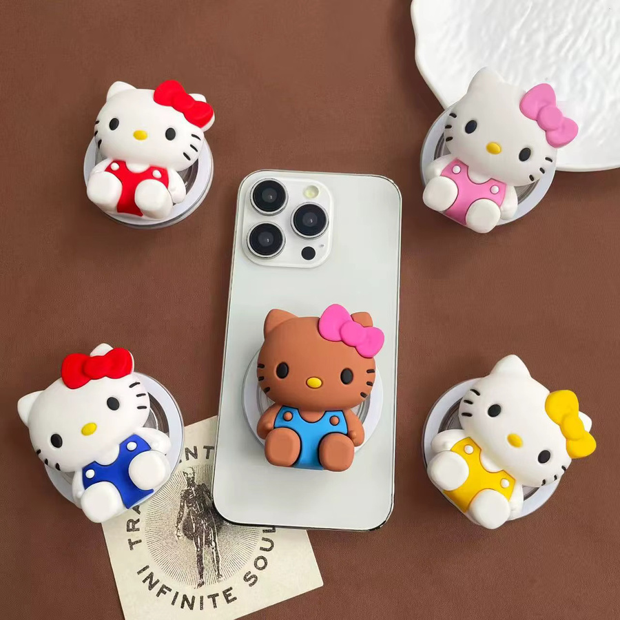 Sanrio Hello Kitty 3D Magnetischer Griptok für MagSafe iPhone Handyhalterung und Ständer in Pink - Bild 3