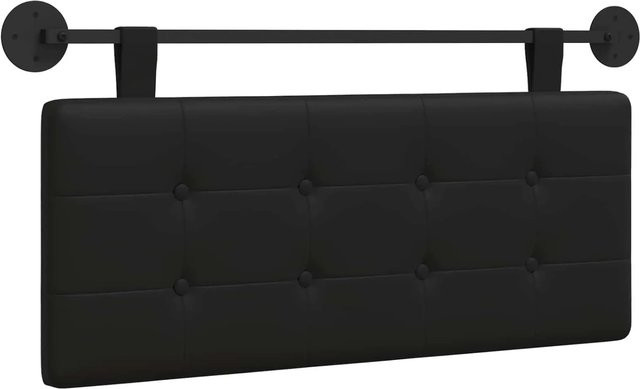 vidaXL Hängendes Kopfteil aus Kunstleder in Schwarz, Modernes Polsterteil für Schlafzimmer mit geometrischem Design, Breite: 110 cm, Höhe: 55 cm, Tiefe: 5 cm - Bild 1