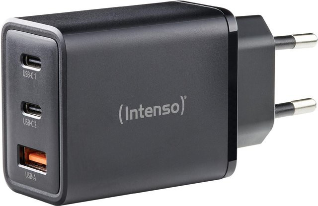 Intenso W65ACC GaN USB Ladegerät 65 W mit 1x USB-A und 2x USB-C in Schwarz - Bild 2
