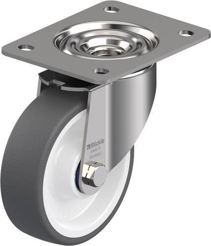 Blickle Lenkrolle LKX-POTH 125XK-3 aus Edelstahl und Kunststoff mit Rad-Durchmesser 125 mm und einer Tragfähigkeit von 350 kg - Bild 1