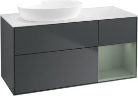 V&B Waschtischunterschrank Finion in Grau lackiert, Breite: 120 cm, Tiefe: 50,1 cm, Höhe: 50,1 cm - Bild 1