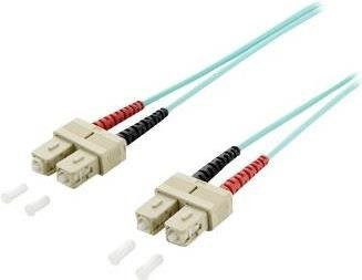 Equip LWL Patchkabel Multimode Duplex OM3 SC auf SC in Türkis, Länge: 30,00 m - Bild 1