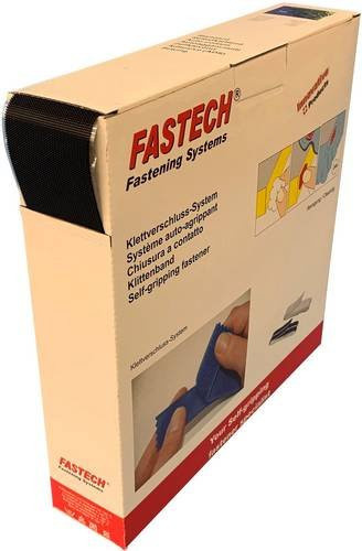 FASTECH Klettband zum Aufkleben mit Hotmelt-Haftteil, extrastark, Schwarz, Breite: 50 mm, Länge: 25 m - Bild 1