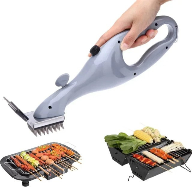 FEB.WIND BBQ Grill Pinsel mit Wasser-Spray und Reinigungsbürste aus Edelstahl in Silber - Bild 1