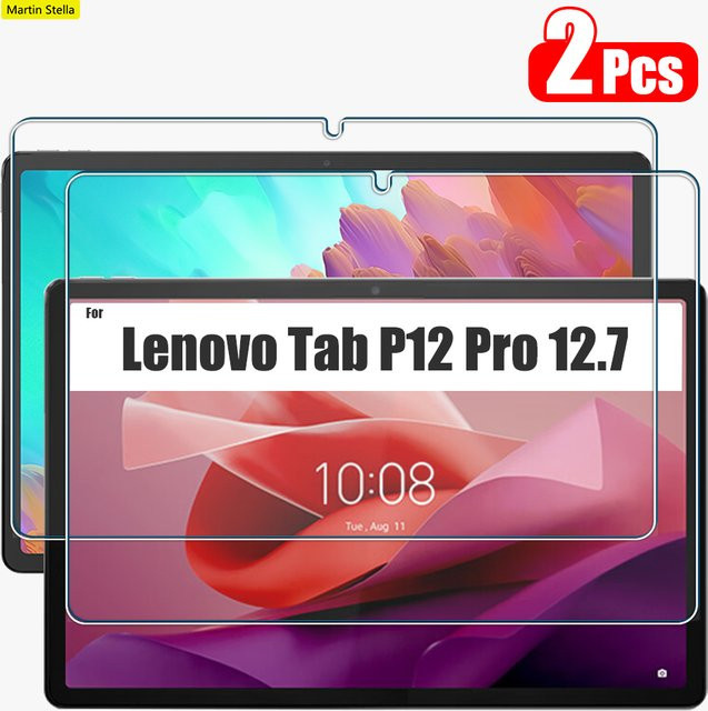 2 Stück Displayschutzfolie aus gehärtetem Glas für Lenovo Tab P12 Pro 12,7 Zoll 2023, transparent - Bild 1
