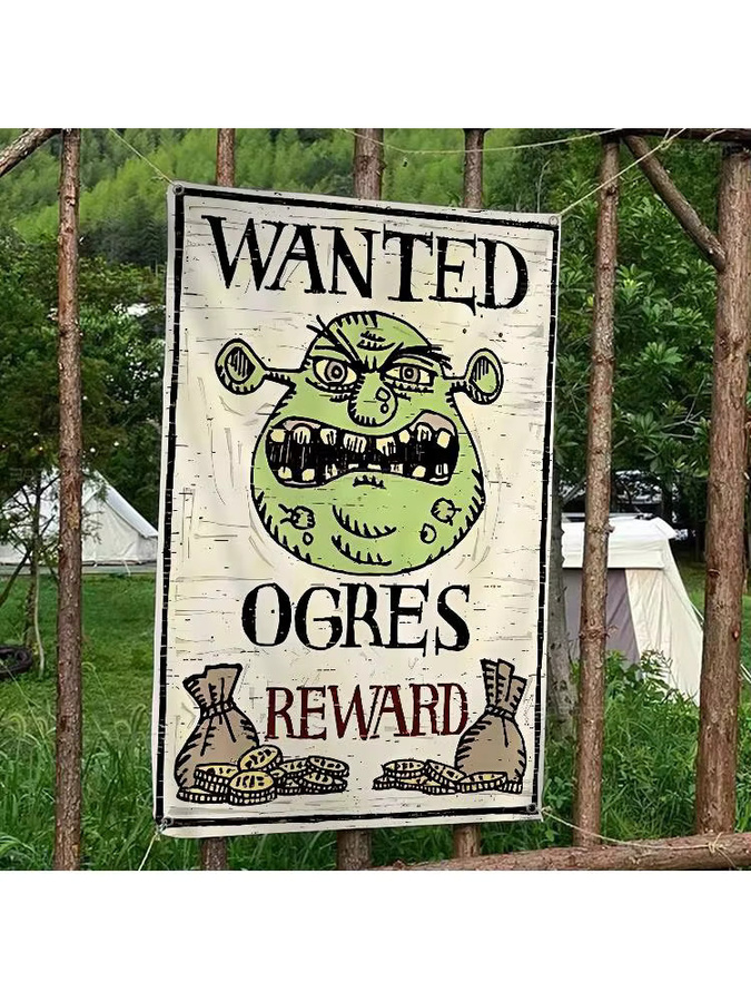 Potdemiel Wandbehang Shrek Cartoon Banner Dekoration Mehrfarbig - Bild 7