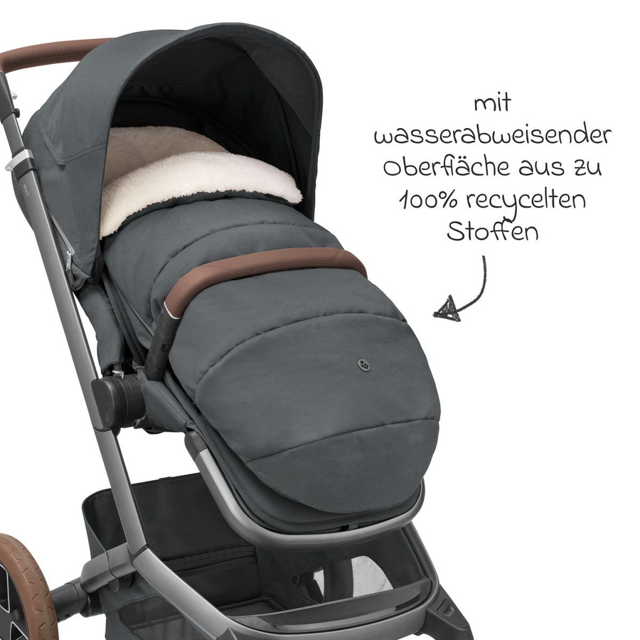 Maxi-Cosi 2in1 Fußsack für Kinderwagen und Buggys in Twillic Graphite, Grau - Bild 4