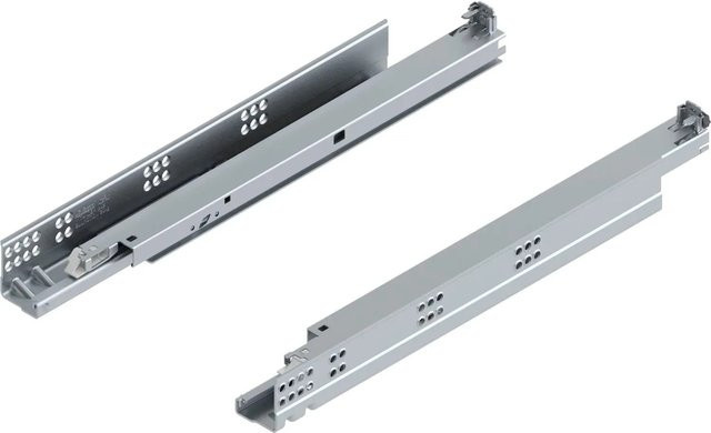 Blum Unterbodenführung Tandem Blumotion plus 560H mit Soft-Close, Farbe: Silber, Länge: 450 mm - Bild 1