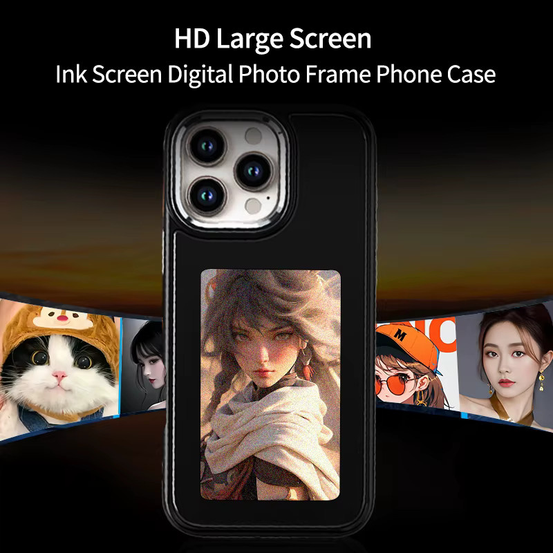 Aermy Individualisierbare NFC-Tintendisplay-Handyhülle für iPhone 13, 14, 15 und 16 Pro Max in Grün - Bild 5