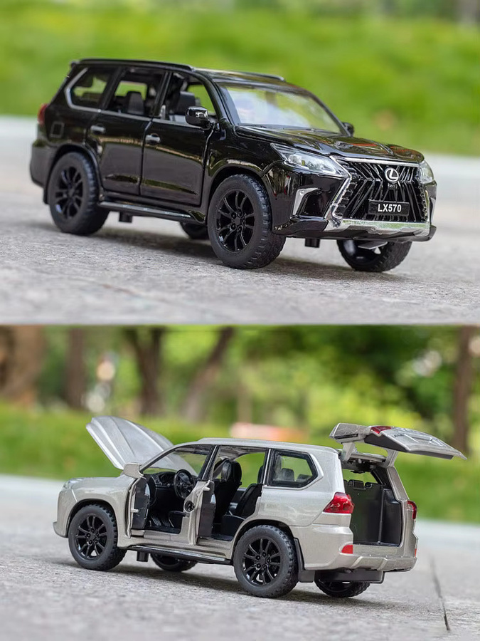 XMD LX570 Modell Spielzeugauto, 1:32, mit Licht und Sound, Metall, Gummi - Bild 5