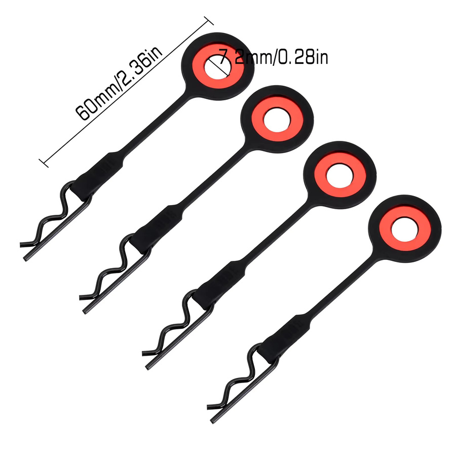 ARRMA Silica Gel Körper Clips, 4-teiliges Set, Orange - Bild 3