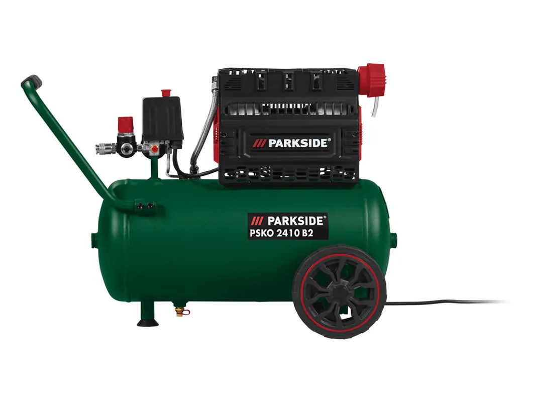 Parkside Silent-Kompressor PSKO 2410 B2 in Grün mit 24 l Kesselvolumen - Bild 3