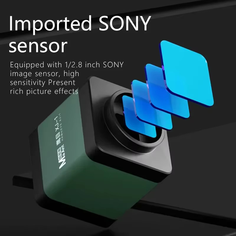 Maant XJ-1 Digitale Industrie-Mikroskopkamera mit C-Mount, 4K UHD 30 fps, Sony IMX678 1/1,8 Sensor, HDMI- und USB-C-Ausgang, Grün - Bild 2