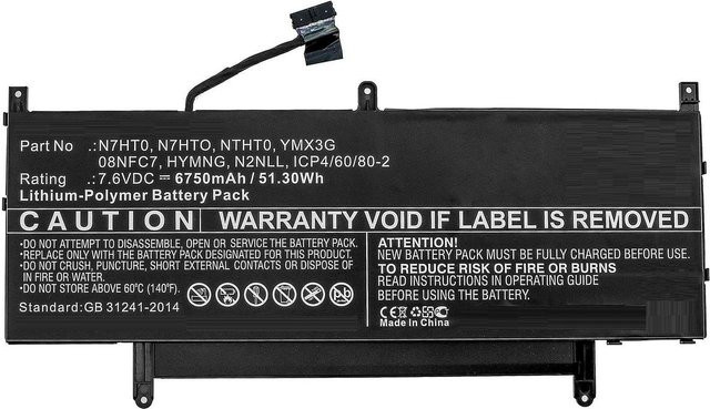 CoreParts Ersatzakku für Dell (MBXDE-BA0233), Li-Ion Pack, Schwarz - Bild 1