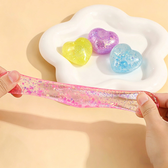 Maltose Aurora Herzförmiger Stressabbau-Ball, pink, Squishy-Spielzeug - Bild 1