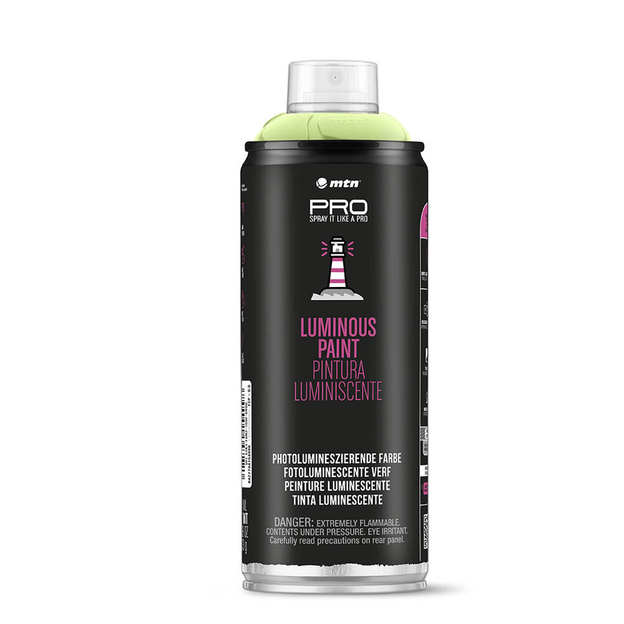 MTN PRO Sprühlack Leuchtfarbe Lumineszierend Gelb 400 ml - Bild 1