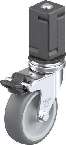 Blickle Lenkrolle LRA-TPA 75G-FI-EV07 mit Feststeller, Rad-Durchmesser: 75 mm, Tragfähigkeit: 75 kg, Farbe: Grau/Silber - Bild 1