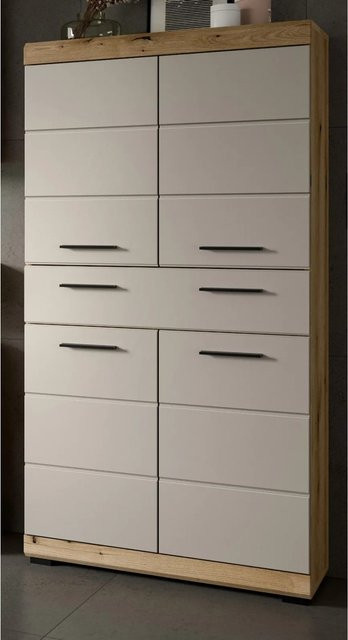 Inn.Furn Badezimmer Midischrank Shawn in Sand und Eiche, B/H: 74 x 141 cm - Bild 1
