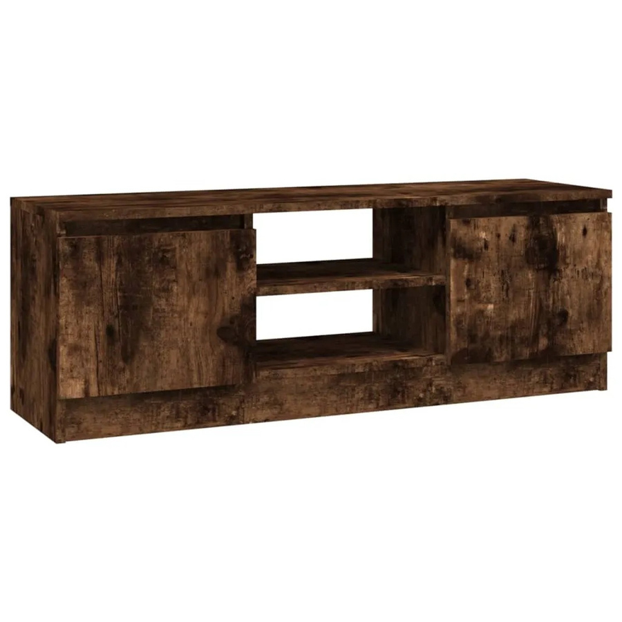 vidaXL TV-Schrank mit Tür in Räuchereiche, Braun, B/T/H: 102 x 30 x 36 cm - Bild 2