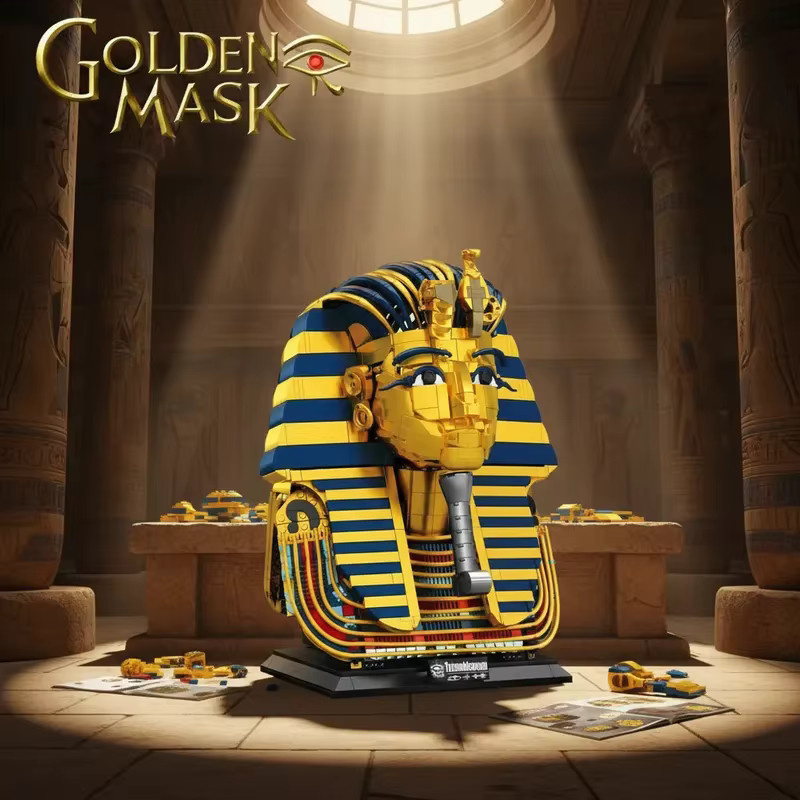 yaafun Goldene Pharao-Maske, Baustein-Set, 1603 Teile - Bild 4