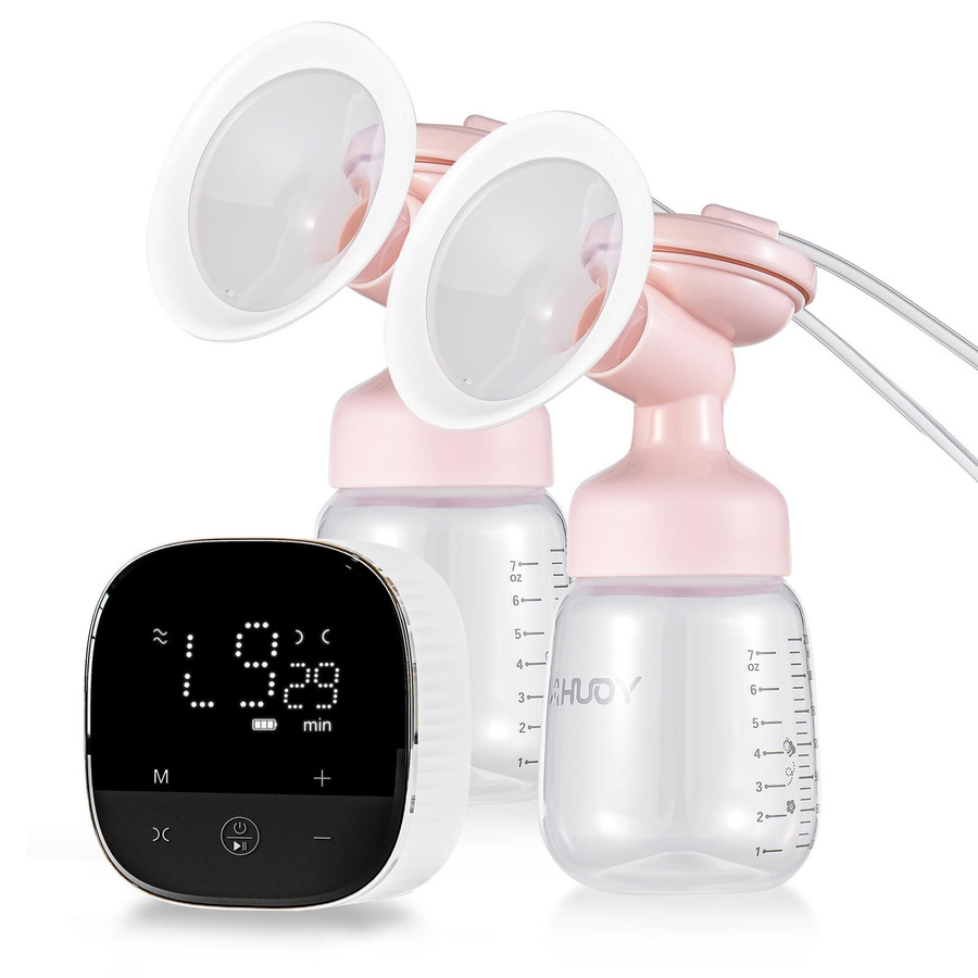 YOUHA A3 Doppelte elektrische Milchpumpe zum Stillen, freihändige Milchpumpe mit 3 Modi und 10 Saugfunktionen, Rosa - Bild 4
