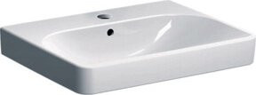 Geberit Waschtisch Smyle Square in Weiß mit Überlauf und Hahnloch, B/T: 60 x 48 cm - Bild 1