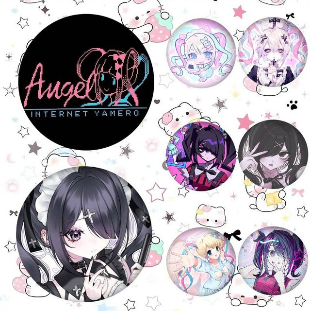 Kayou Needy Girl Overload Figuren-Icon-Abzeichen, Weißblechbrosche - Bild 1